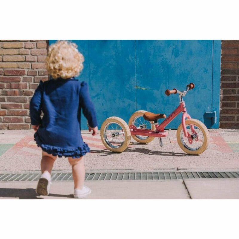 Balance Bikes | Trybike – Pink Vintage, Cream Tyres And Chrome (3 Wheel) Balance Bikes Balance Bikes