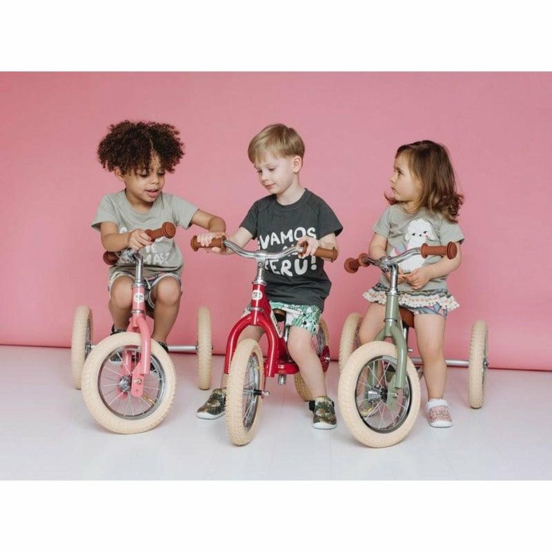 Balance Bikes | Trybike – Pink Vintage, Cream Tyres And Chrome (3 Wheel) Balance Bikes Balance Bikes