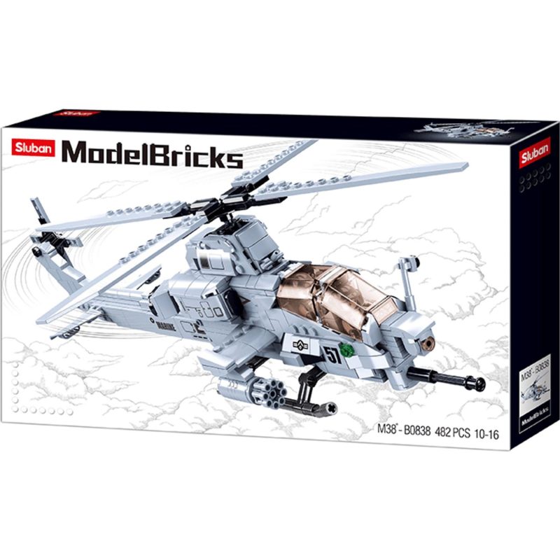 Building & Construction Toys | Ah-1Z Attack Helicopter 482Pcs Building & Construction Toys Building & Construction Toys