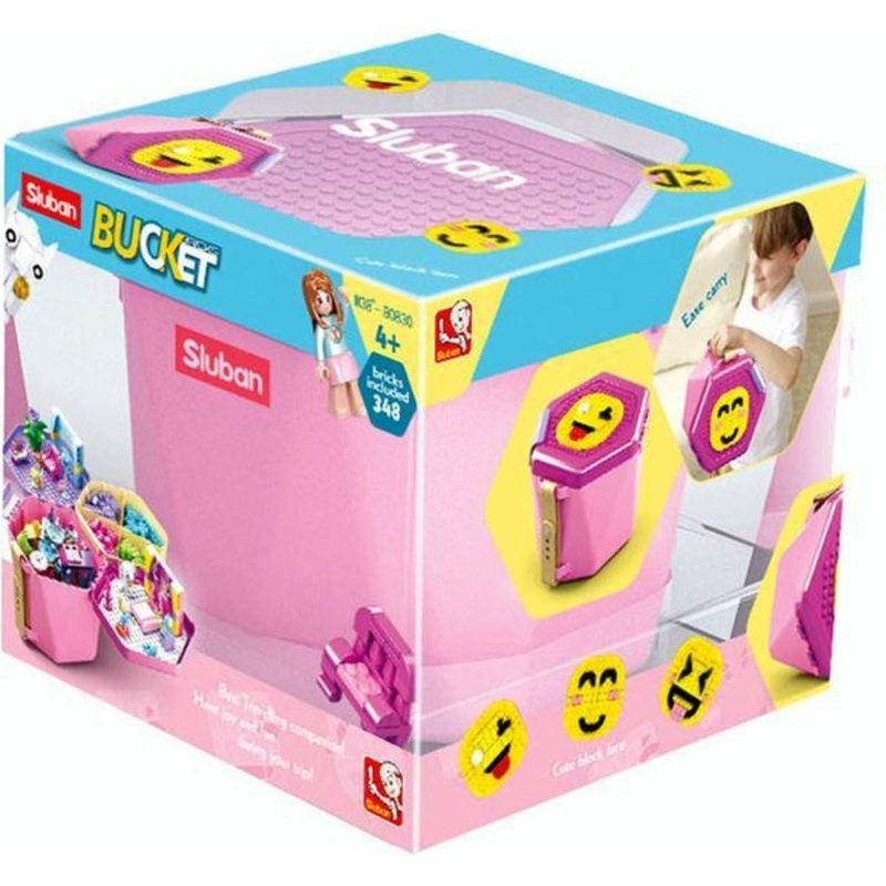 Building & Construction Toys | Bricks Bucket 348 Pieces Pink Building & Construction Toys Building & Construction Toys