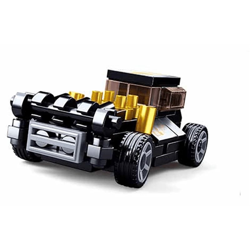 Building & Construction Toys | Power Bricks Pull Back Car – Black Mod Rod Building & Construction Toys Building & Construction Toys