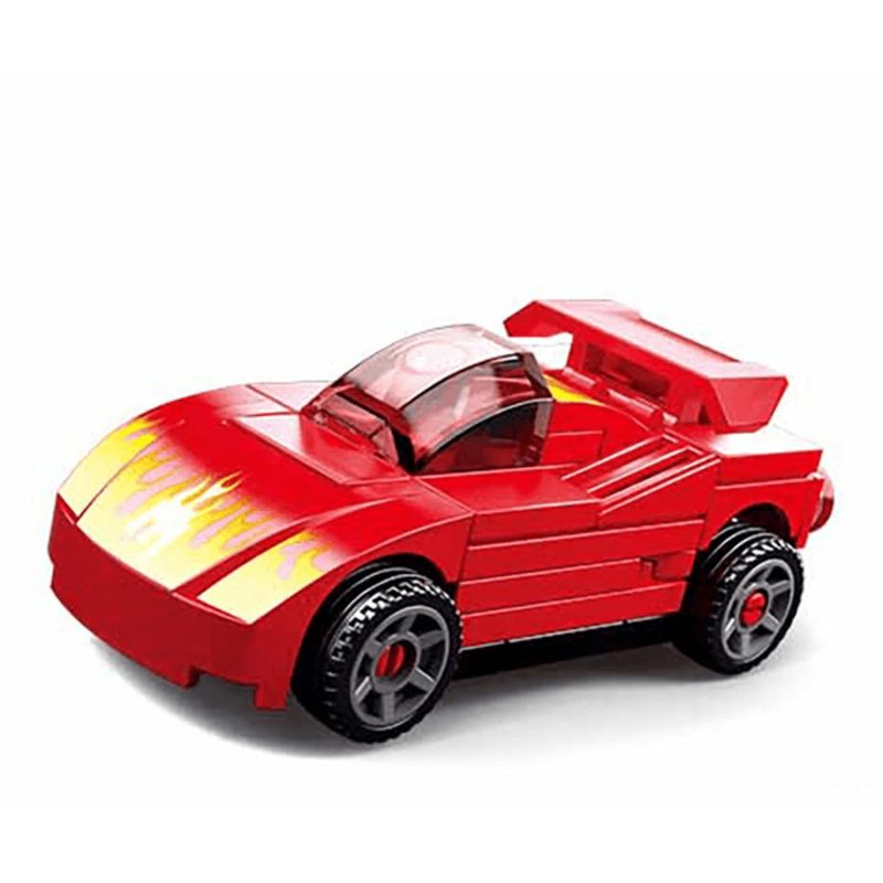 Building & Construction Toys | Power Bricks Pull Back Car – Red Furious Building & Construction Toys Building & Construction Toys