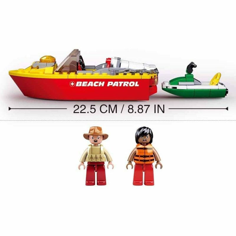 Building & Construction Toys | Surf Beach Patrol Rescue Boat 129 Pcs Building & Construction Toys Building & Construction Toys