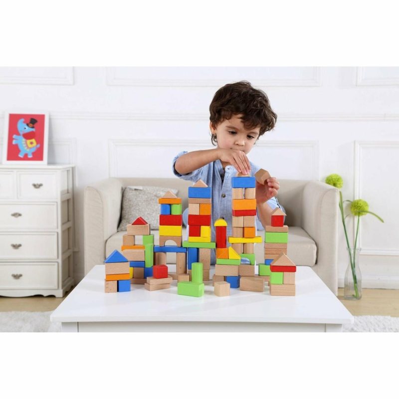 Building & Construction Toys | Wooden Blocks – 100 Pieces Building & Construction Toys Building & Construction Toys