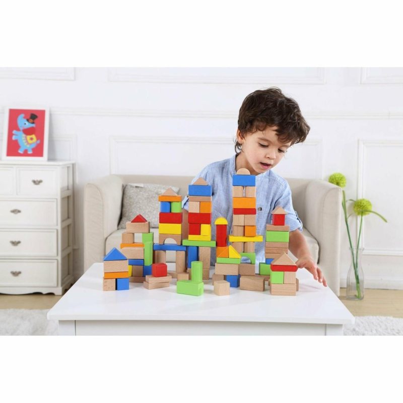 Building & Construction Toys | Wooden Blocks – 100 Pieces Building & Construction Toys Building & Construction Toys