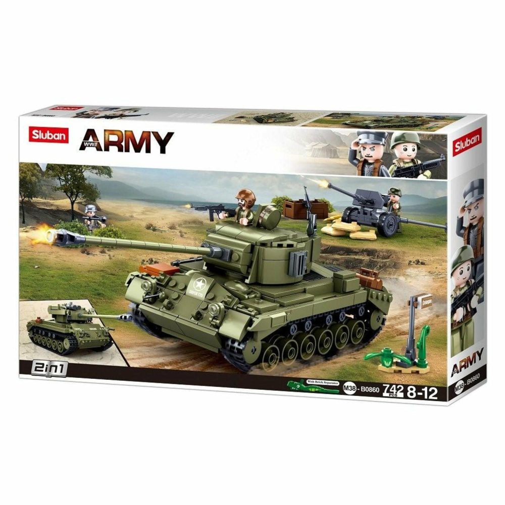 Building & Construction Toys | Ww2 M26E1 Pershing Medium Tank – 742Pcs Building & Construction Toys Building & Construction Toys