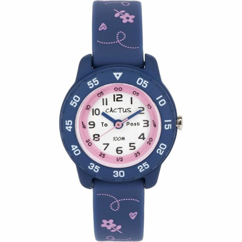 Clocks & Watches | Junior – Time Teacher – Blue / Pink Flowers Clocks & Watches Clocks & Watches