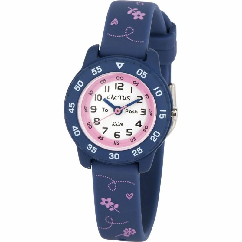 Clocks & Watches | Junior – Time Teacher – Blue / Pink Flowers Clocks & Watches Clocks & Watches