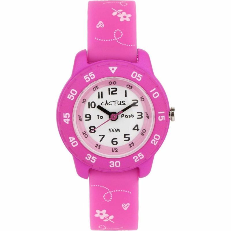 Clocks & Watches | Junior – Time Teacher – Pink / Flowers Clocks & Watches Clocks & Watches