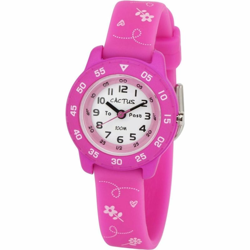 Clocks & Watches | Junior – Time Teacher – Pink / Flowers Clocks & Watches Clocks & Watches