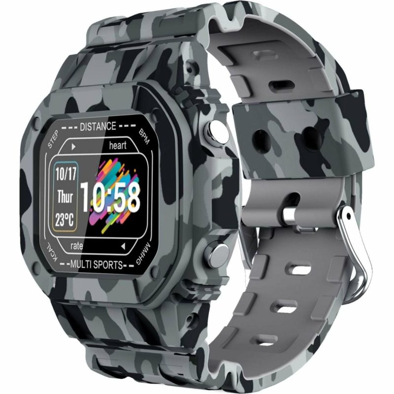 Clocks & Watches | Nexus – Kids And Teens Smartwatch – Grey Camouflage Clocks & Watches Clocks & Watches