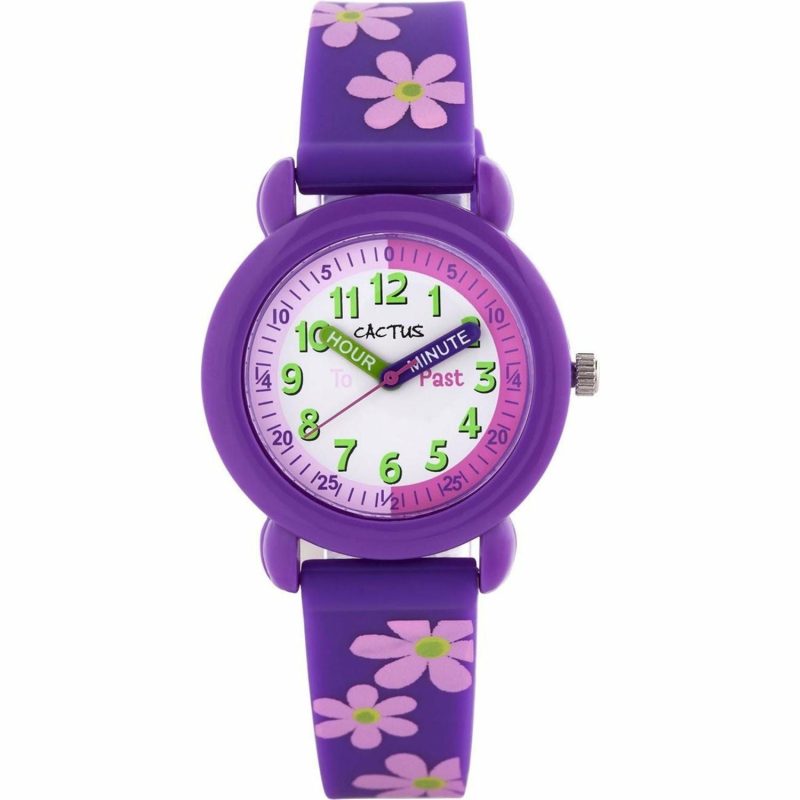 Clocks & Watches | Timekeeper – Kids Watch – Purple / Flowers Clocks & Watches Clocks & Watches