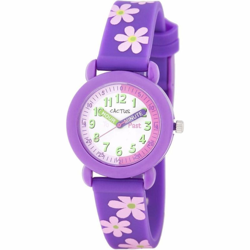 Clocks & Watches | Timekeeper – Kids Watch – Purple / Flowers Clocks & Watches Clocks & Watches