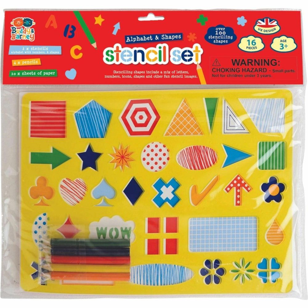 Creative Toys | Alphabet And Shapes Stencil Set Creative Toys Creative Toys