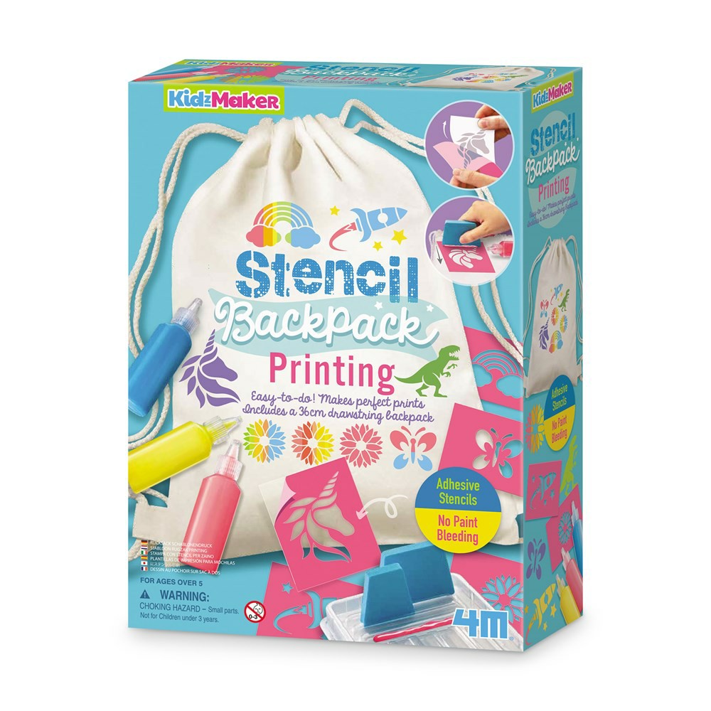 Creative Toys | Kidzmaker Stencil Backpack Printing Creative Toys Creative Toys