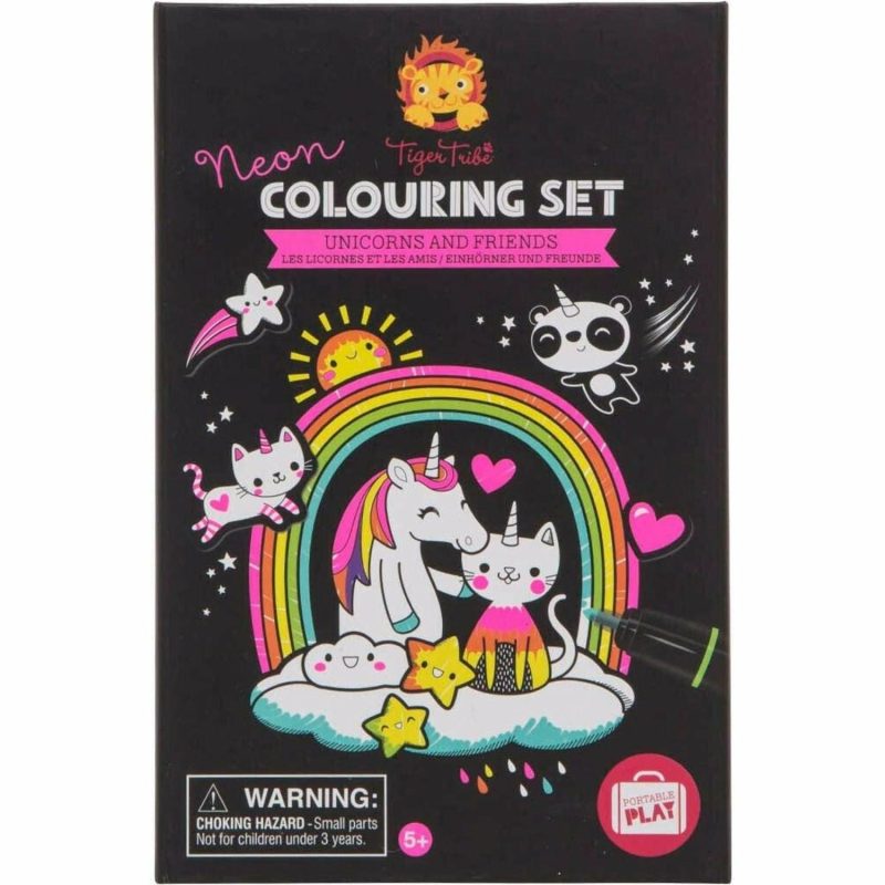 Creative Toys | Neon Colouring Set – Unicorns And Friends Creative Toys Creative Toys