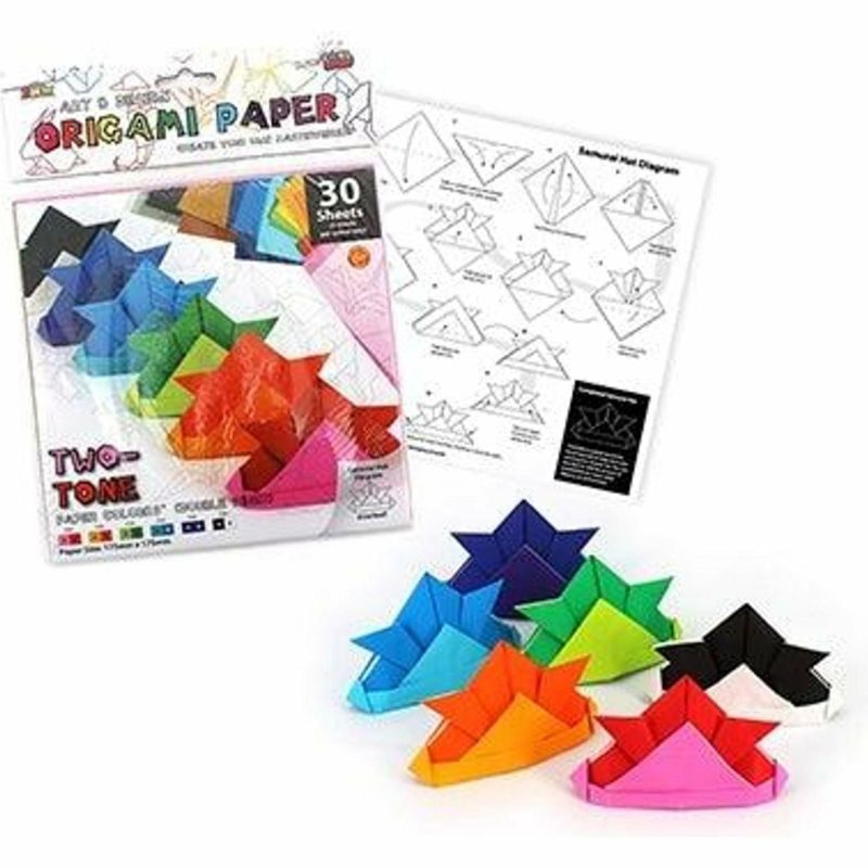 Creative Toys | Origami Paper (30 Sheets In Two Tone Colour) Creative Toys Creative Toys