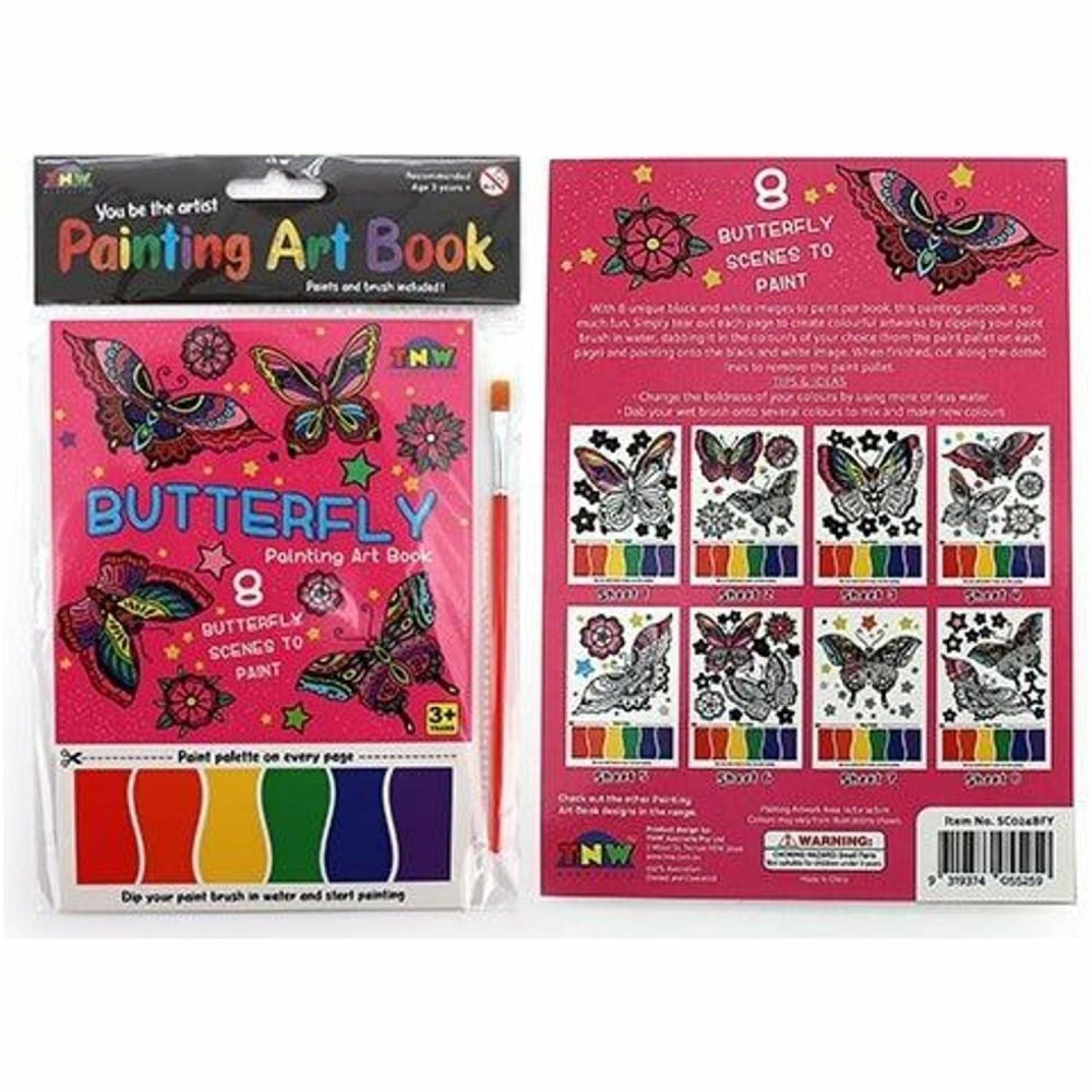 Creative Toys | Painting Art Book (8Xa5 Sheets/Book) – Butterflies Creative Toys Creative Toys