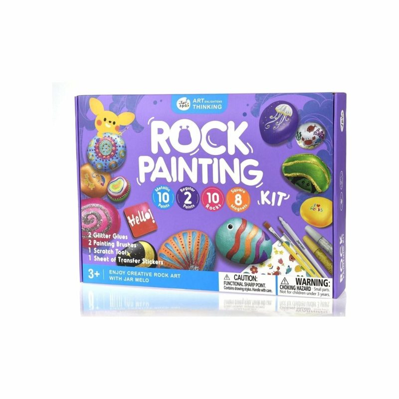 Creative Toys | Rock Painting With Metallic Paints & Glitter Glues Craft Kit Creative Toys Creative Toys