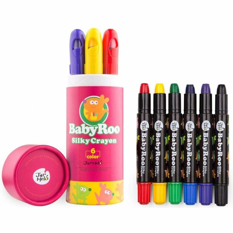 Creative Toys | Silky Washable Crayons – Baby Roo – 6 Colours Creative Toys Creative Toys