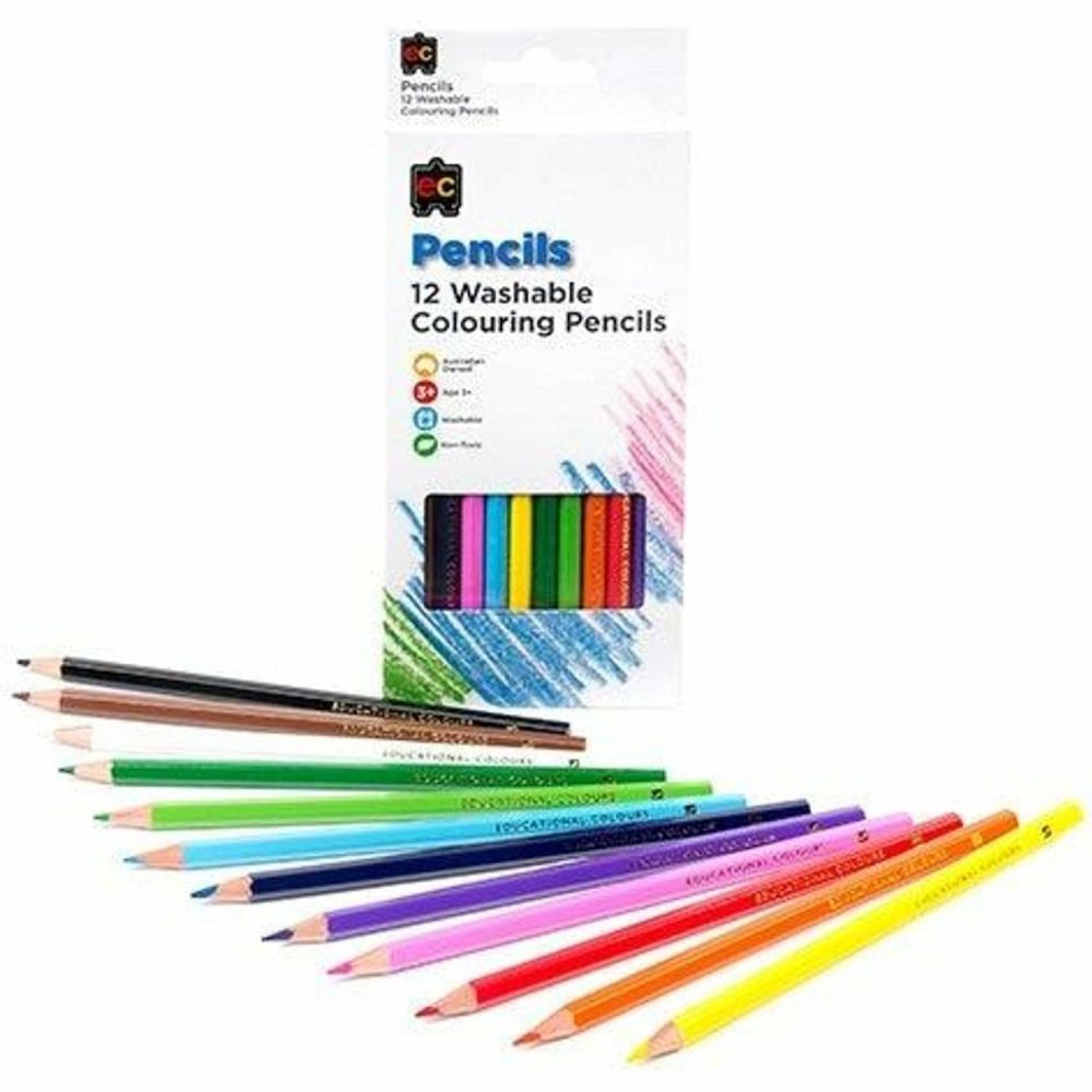 Creative Toys | Washable Colouring Pencils – Pack Of 12 Creative Toys Creative Toys