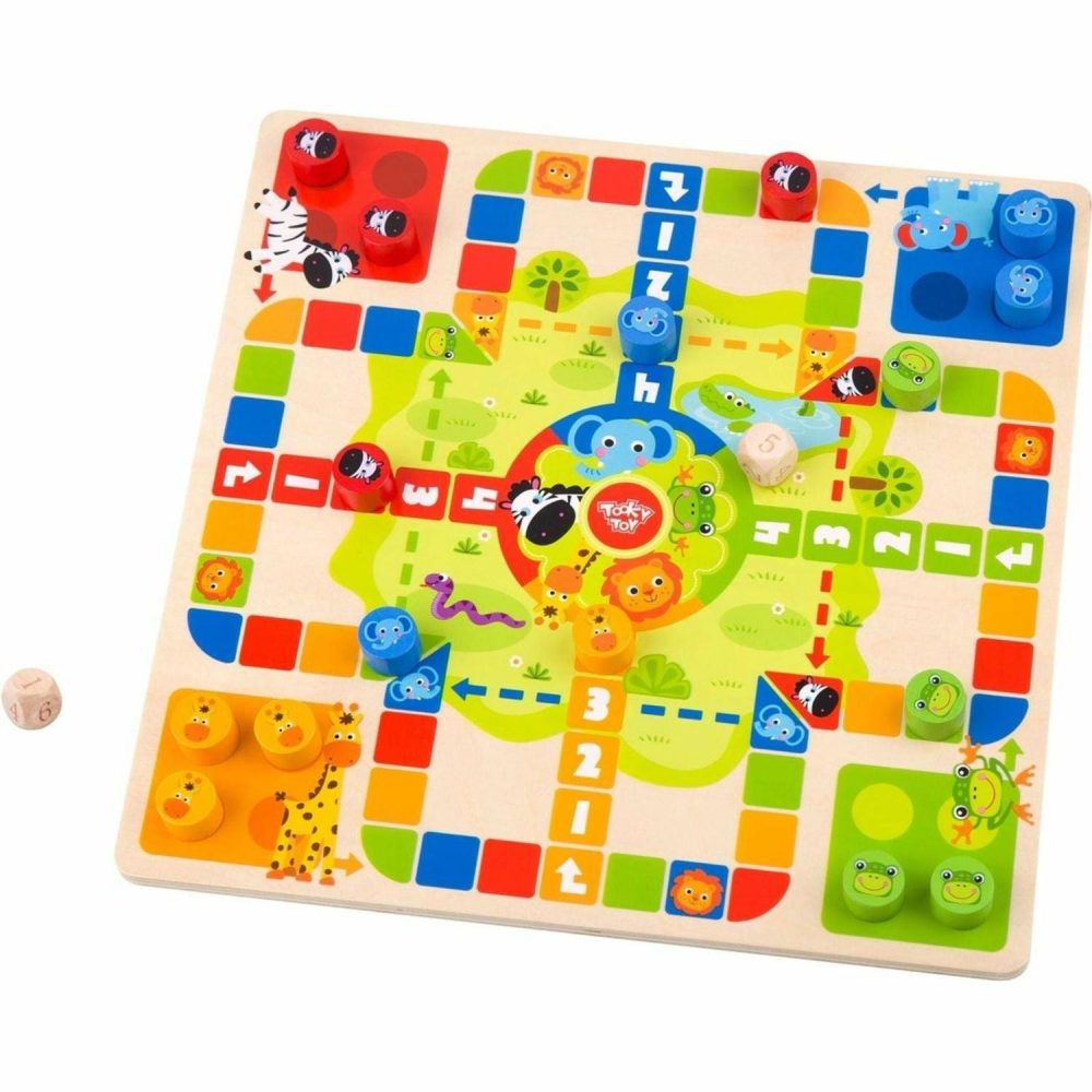 Games | 2 In 1 Wooden Board Game – Ludo, Snakes & Ladders Games Games