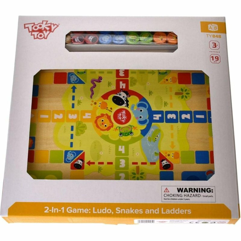 Games | 2 In 1 Wooden Board Game – Ludo, Snakes & Ladders Games Games