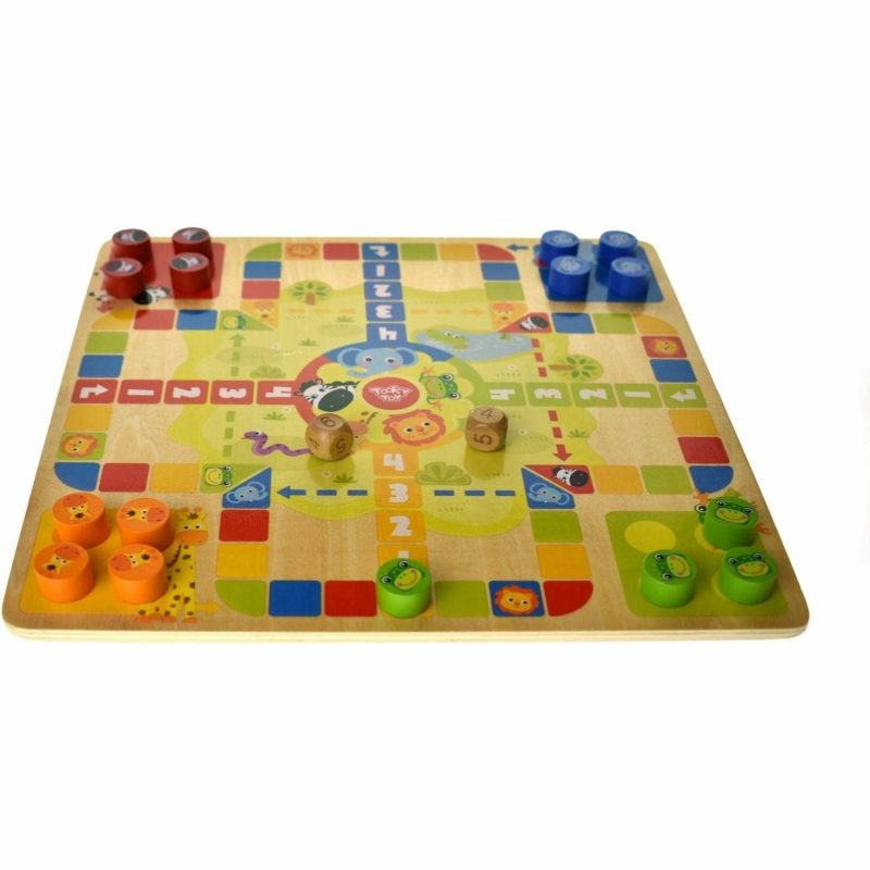 Games | 2 In 1 Wooden Board Game – Ludo, Snakes & Ladders Games Games