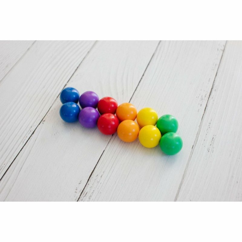 Magnetic Tile Toys | 12 Piece Rainbow Replacement Ball Pack Magnetic Tile Toys Magnetic Tile Toys