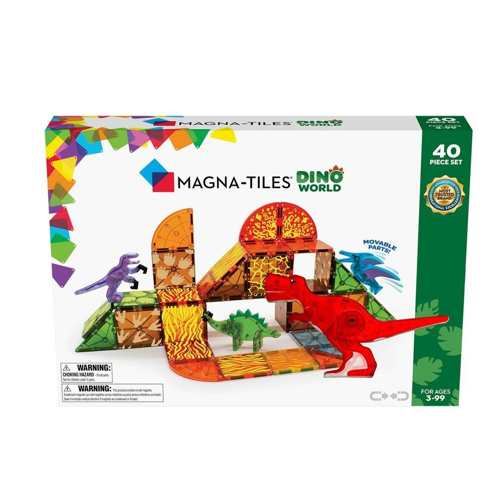 Magnetic Tile Toys | Dino World – 40 Piece Set Magnetic Tile Toys Magnetic Tile Toys