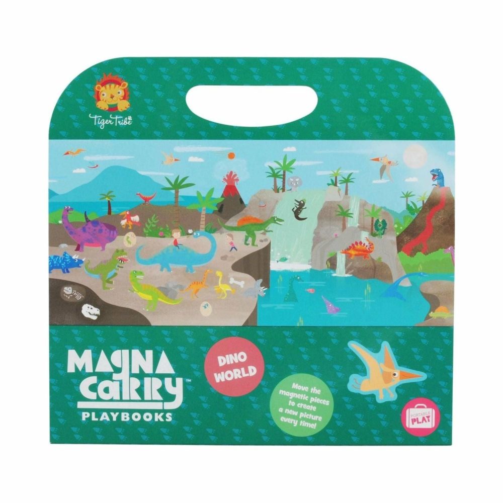 Magnetic Tile Toys | Magna Carry Dino World Magnetic Tile Toys Magnetic Tile Toys