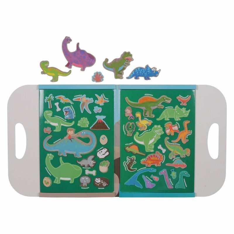 Magnetic Tile Toys | Magna Carry Dino World Magnetic Tile Toys Magnetic Tile Toys