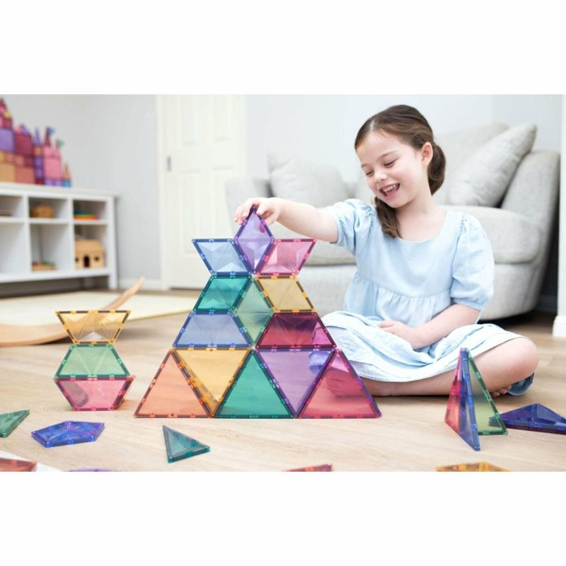 Magnetic Tile Toys | Pastel Shape Expansion Pack 48 Piece Magnetic Tile Toys Magnetic Tile Toys