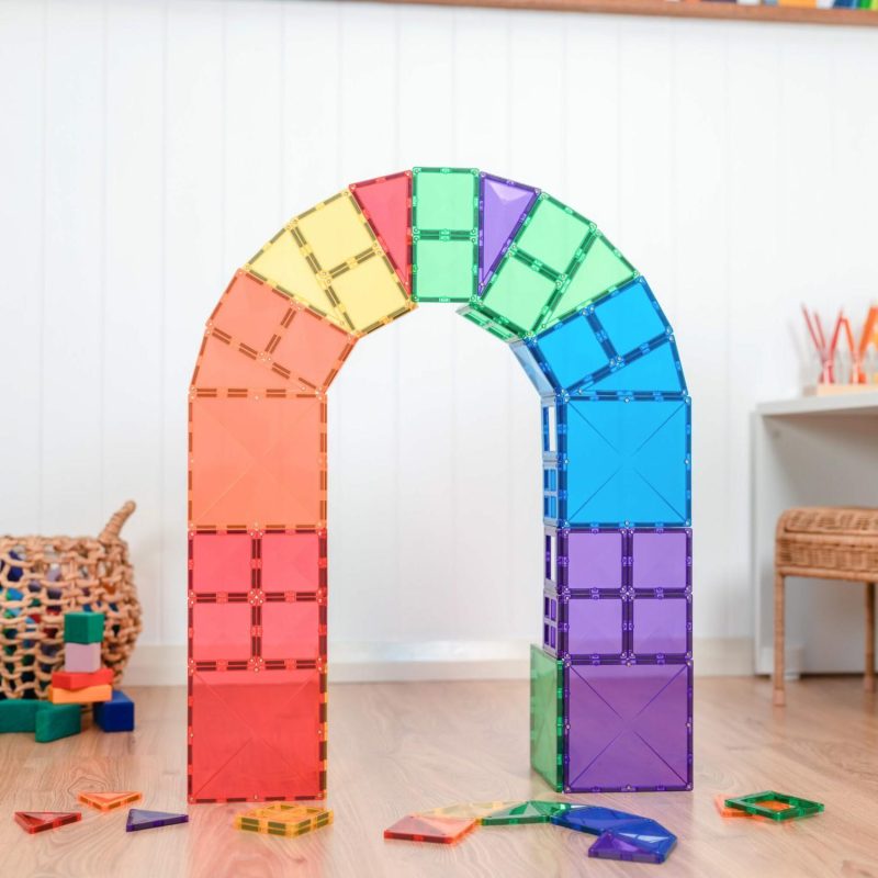 Magnetic Tile Toys | Rainbow Starter Pack 60 Piece Magnetic Tile Toys Magnetic Tile Toys