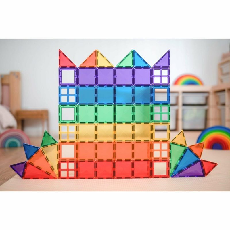 Magnetic Tile Toys | Rainbow Starter Pack 60 Piece Magnetic Tile Toys Magnetic Tile Toys