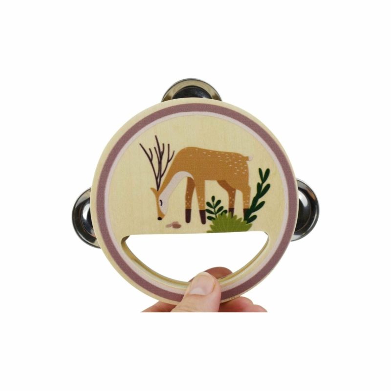 Musical Toys | Calm & Breezy Woodland Wooden Tambourine Musical Toys Musical Toys