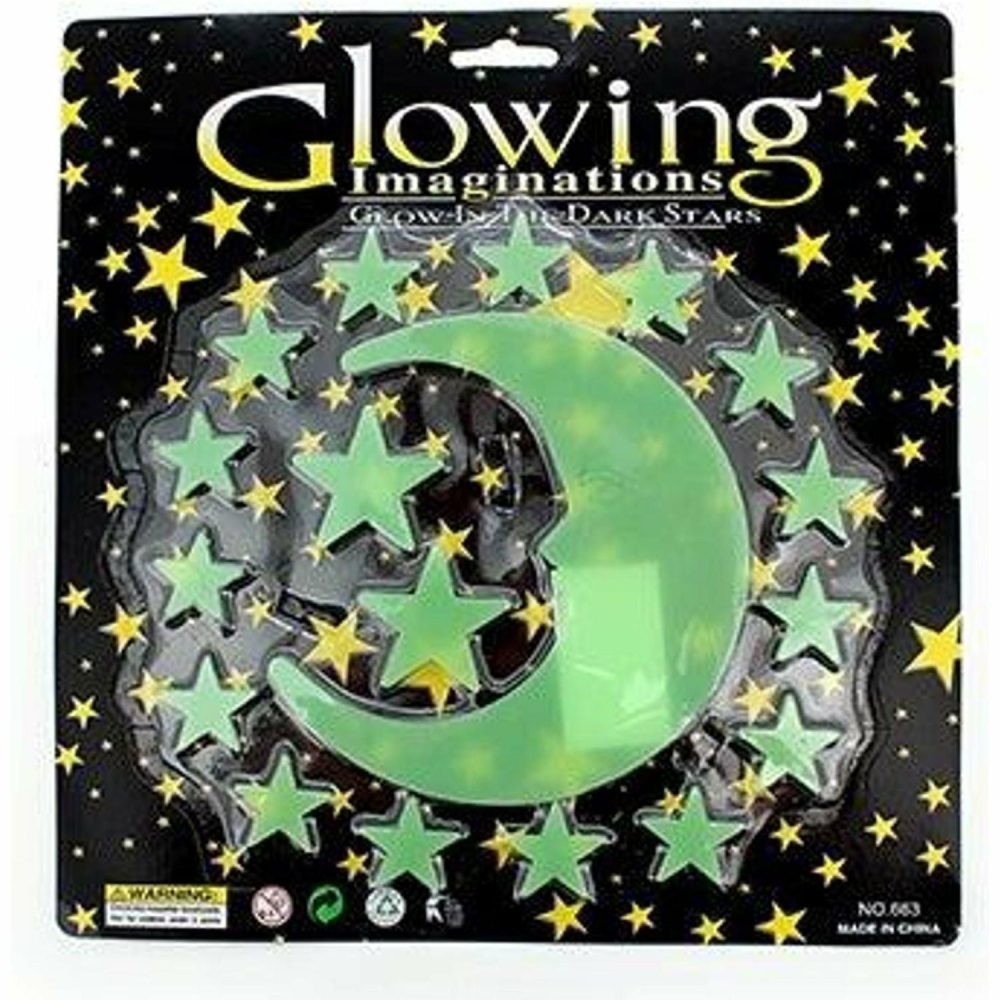 Novelty Toys | Glow In The Dark Moon & Stars (18 Piece Set) Novelty Toys Novelty Toys