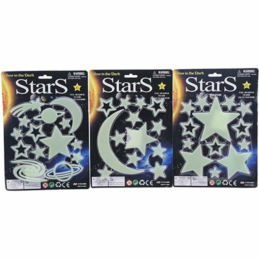 Novelty Toys | Glow In The Dark Stars (3 Assorted Styles) Novelty Toys Novelty Toys