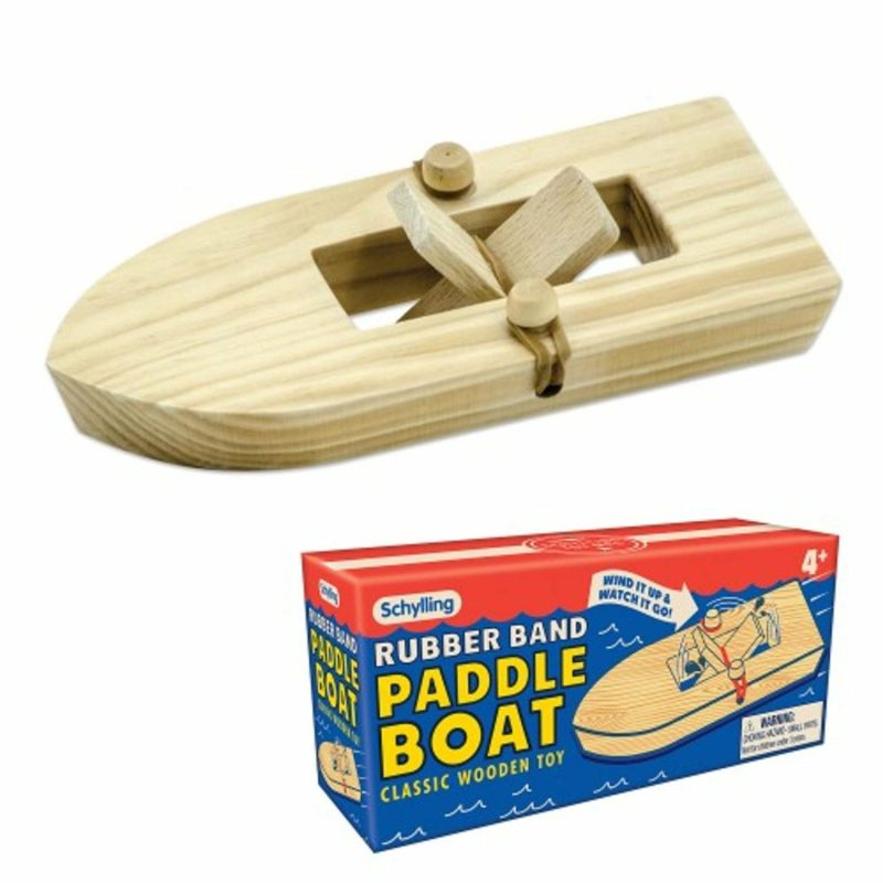 Novelty Toys | Schylling: Wooden Paddle Boat Novelty Toys Novelty Toys