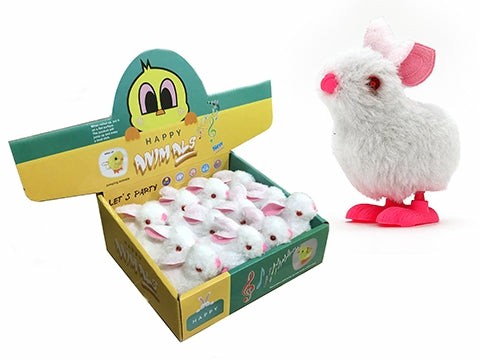 Novelty Toys | Wind Up Hopping Plush Bunny Novelty Toys Novelty Toys