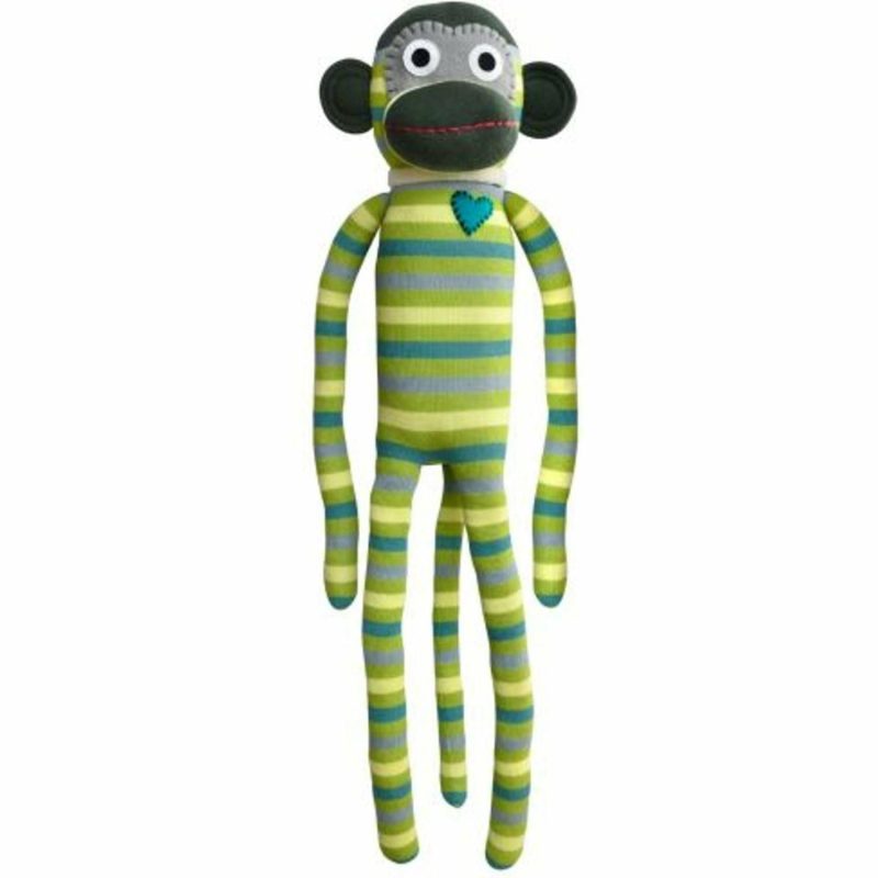 Plush & Soft Toys | Sock Monkey – Frankie Green And Yellow Monkey 70Cm Plush & Soft Toys Plush & Soft Toys