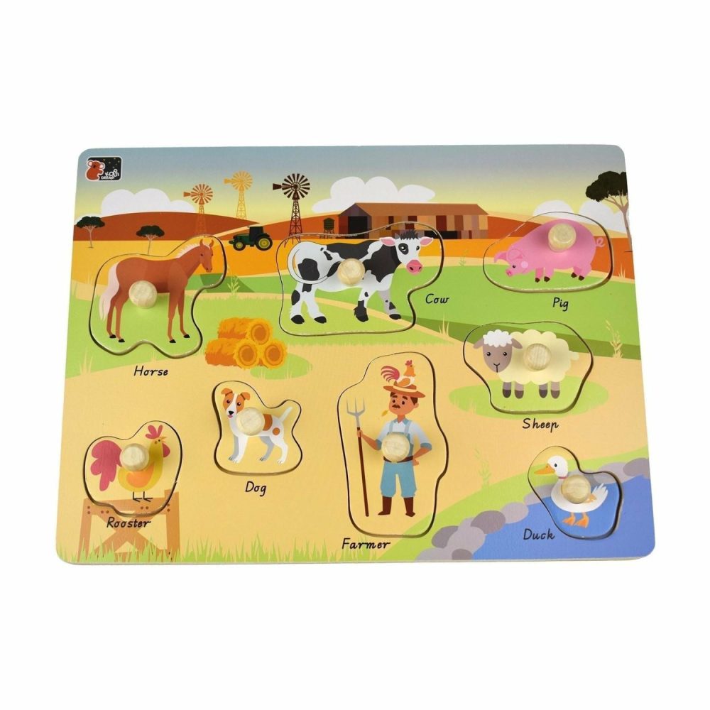 Puzzles | 2 In 1 Peg Puzzle – Farm Puzzles Puzzles