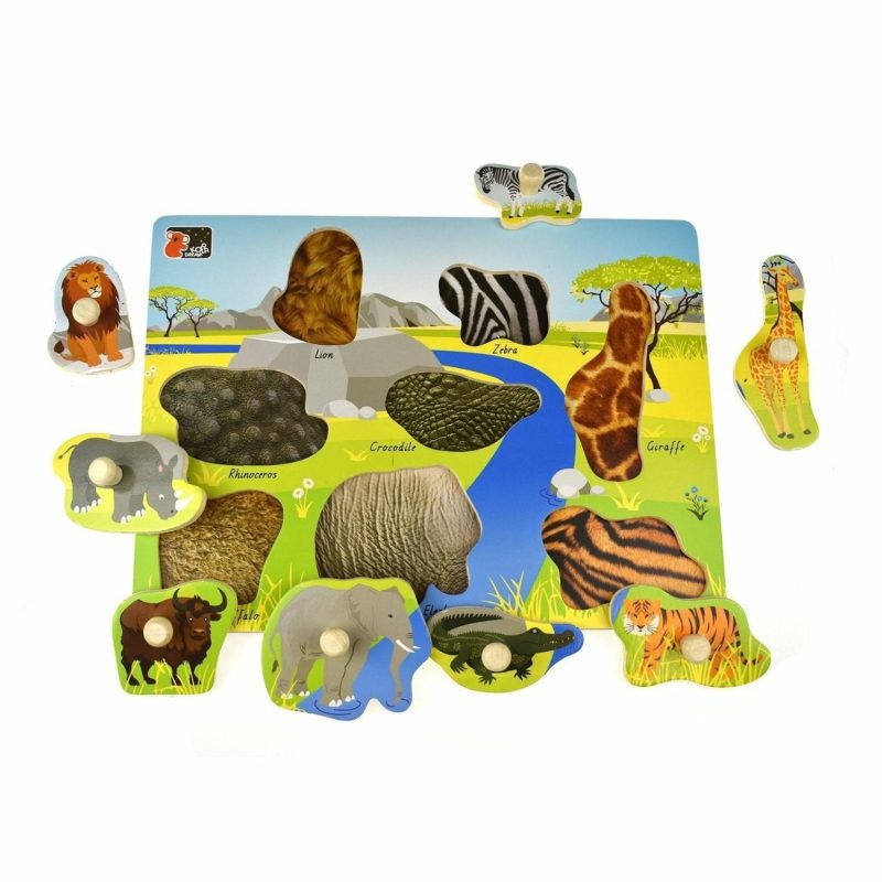 Puzzles | 2 In 1 Peg Puzzle – Wild Animals Puzzles Puzzles