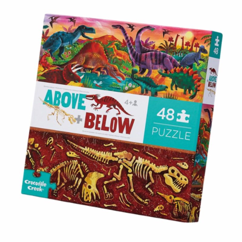 Puzzles | Above & Below 48 Piece Puzzle – Dinosaur World Puzzles Puzzles