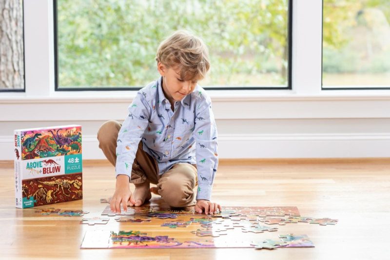 Puzzles | Above & Below 48 Piece Puzzle – Dinosaur World Puzzles Puzzles