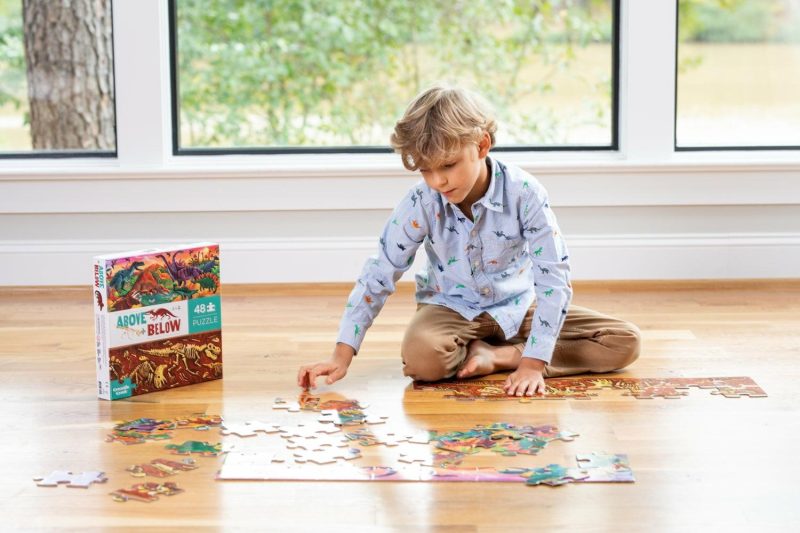 Puzzles | Above & Below 48 Piece Puzzle – Dinosaur World Puzzles Puzzles