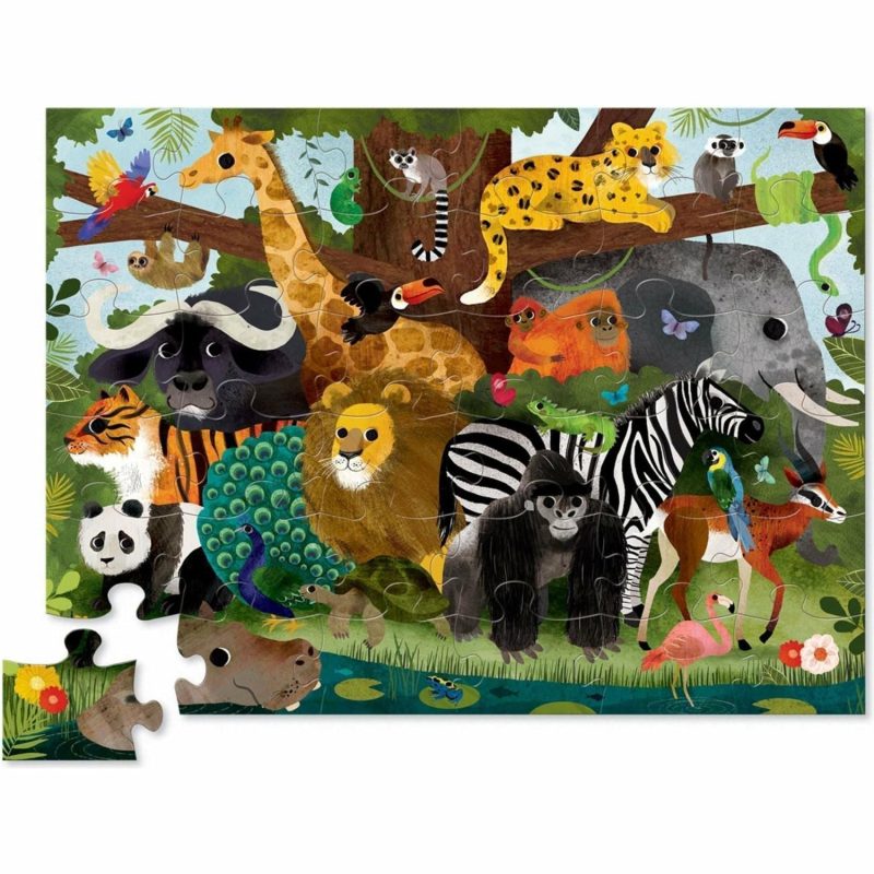 Puzzles | Classic Floor Puzzle 36 Piece – Jungle Friends Puzzles Puzzles