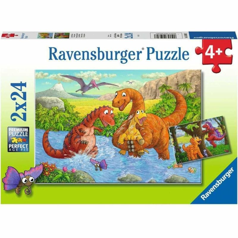 Puzzles | Dinosaurs At Play 2X24 Pieces Puzzles Puzzles