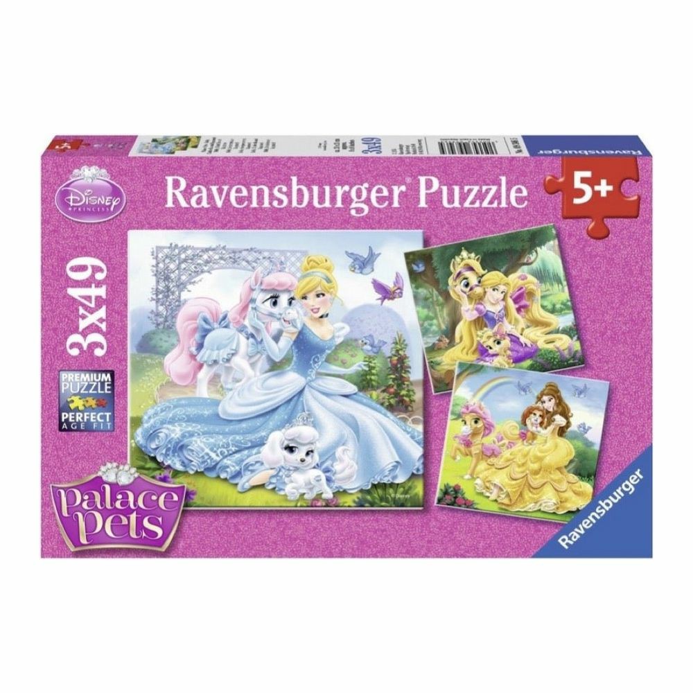 Puzzles | Disney Belle Cinderella Rapunzel 3X49Pc Puzzles Puzzles