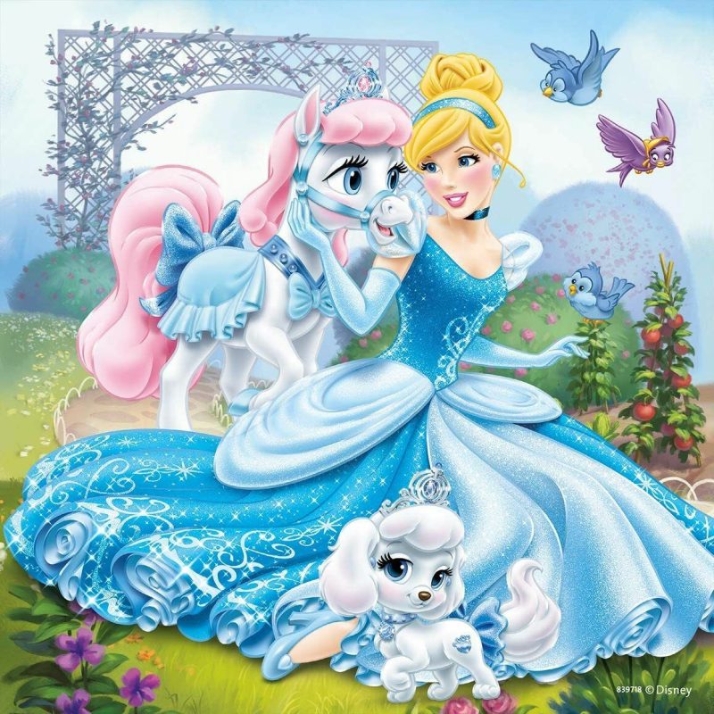 Puzzles | Disney Belle Cinderella Rapunzel 3X49Pc Puzzles Puzzles